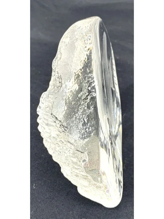 Art Glass Angel Fish Paperweight Clear Sweden Signed Numbered 4" Tall - Picture 3 of 8